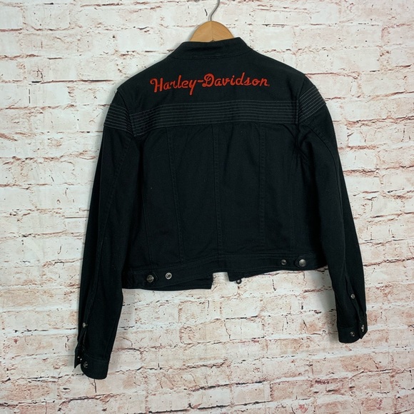 Harley-Davidson Black Denim Jacket - Picture 6 of 8